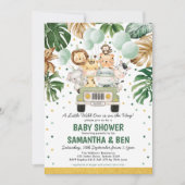 Invitation Cute Tropical Safari Jungle Animaux Baby shower (Devant)