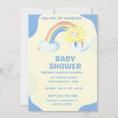 Invitation Cute Tu Es Mon Baby shower Sunshine Boys (Devant)