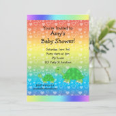 Invitation Cute turtle baby shower (Debout devant)
