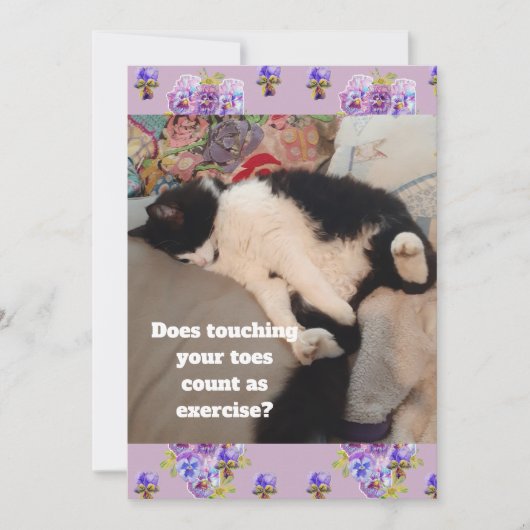 Invitation Cute Tuxedo Chat Anniversaire Fête Enfants Invitat (Devant)