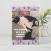 Invitation Cute Tuxedo Chat Anniversaire Fête Enfants Invitat (Debout devant)