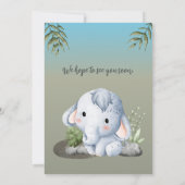 Invitation Cute Two Wild Safari Elephant Kids 2nd Birthday (Dos)