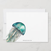 Invitation cute Under the sea jellyfish baby shower (Dos)