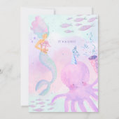 Invitation Cute Under the Sea Mermaid Baby shower (Dos)