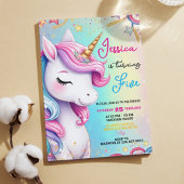 Invitation Cute Unicorn Anniversaire Modèle d'invitation