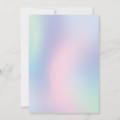 Invitation Cute Unicorn Arc-en-ciel Anniversaire (Dos)