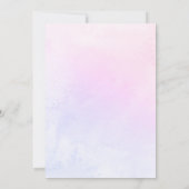 Invitation Cute Unicorn Magique Arc-en-ciel Aquarelle Anniver (Dos)