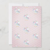 Invitation Cute Unicorn Star Rainbow Baby shower (Dos)