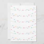 Invitation Cute Unicorn Stars Bannière Imaginaire Anniversair (Dos)