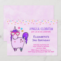 Cute Unicorne dans les lunettes en forme de coeur
