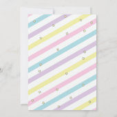 Invitation Cute Unicorne, Nuage, Ballons Étoiles Baby shower (Dos)