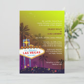 Invitation Cute Unique Viva Las Vegas Mariage (Debout devant)