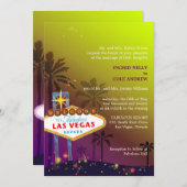 Invitation Cute Unique Viva Las Vegas Mariage (Devant / Derrière)