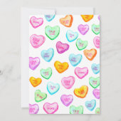 Invitation Cute Valentines Day bonbons coeur baby shower invi (Dos)