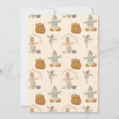 Invitation Cute Vintage épouvantail halloween bash (Dos)