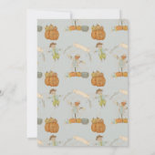 Invitation Cute Vintage épouvantail halloween bash (Dos)