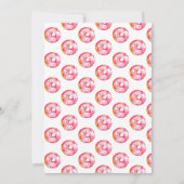 Invitation Cute watercolor Donut pink Glaze birthday (Dos)