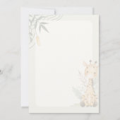 Invitation Cute Watercolor Giraffe Baby Shower Design (Dos)