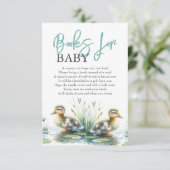 Invitation Cute Watercolor Livres Canards Pour Bébé (Debout devant)