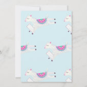 Invitation Cute Watercolor Llama thème Baby shower par mail (Dos)