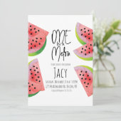 Invitation Cute Watermelon Anniversaire Watercolor Summer Par (Debout devant)