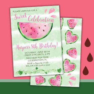 Invitation Cute Watermelon fête d'anniversaire