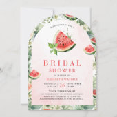 Invitation Cute Watermelon Summer Arch Photo Fête des mariées (Devant)