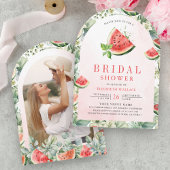 Invitation Cute Watermelon Summer Arch Photo Fête des mariées