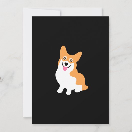 Invitation Cute Welsh Pembroke Corgi Puppy Anniversaire (Devant)