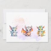 Invitation Cute Whimsical Dragons Fairytale Anniversaire de e (Dos)