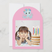 Invitation Cute Whimsical Floral Octopus Anniversaire de enfa (Dos)