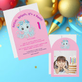 Invitation Cute Whimsical Floral Octopus Anniversaire de enfa