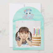 Invitation Cute Whimsical Floral Octopus Anniversaire de enfa (Dos)