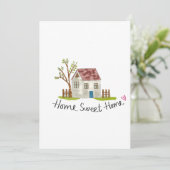 Invitation Cute Whimsical Hand-drawn Home Sweet Home (Debout devant)