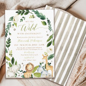 Invitation Cute Wild Jungle Safari Animaux Baby shower Garçon