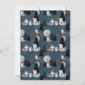 Invitation Cute Wolf Pack Woodland Moon Howling Birthday (Dos)