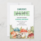 Invitation Cute Woodland Animals 9th Birthday Party  (Devant)