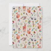 Invitation Cute Woodland Animaux Baby shower neutre (Dos)
