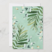 Invitation Cute Woodland Animaux Rustic Greenery Baby shower (Dos)