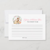 Invitation Cute Woodland Animaux Végétation Baby shower Conse (Devant)