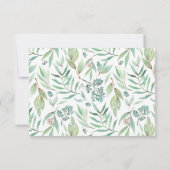 Invitation Cute Woodland Animaux Végétation Baby shower Conse (Dos)