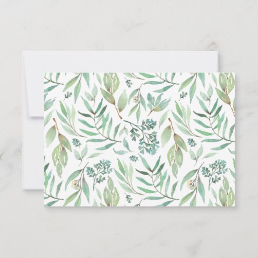 Invitation Cute Woodland Animaux Végétation Baby shower Conse (Dos)