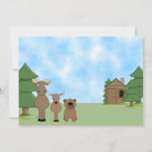 Invitation Cute Woodland Mountain Animaux Boy's Birthday (Dos)