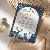 Invitation Cute Woodland Night Animal Aventure Baby shower