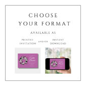 Invitation Cute Wreath Brunch de Pâques Chasse aux oeufs Rose