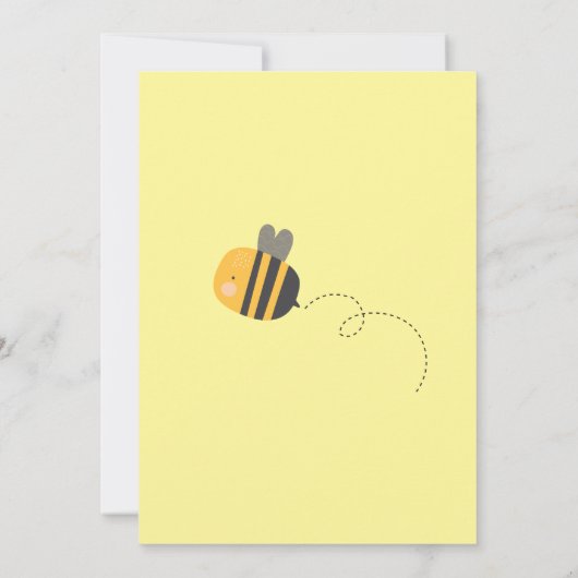 Invitation Cute Yellow Customized Honey Bee First Birthday  (Dos)