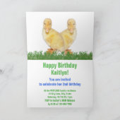Invitation Cute Yellow Ducklings Fête d'anniversaire pour enf (Intérieur)