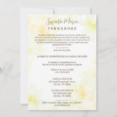 Invitation Cute Yellow Gown Garland Spanish Photo Mis XV (Dos)