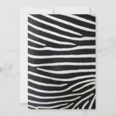 Invitation Cute Zebra Safari Jungle animal motif bébé fille (Dos)