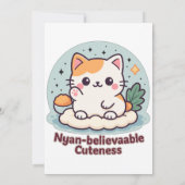 Invitation Cutesse Nyan crédible - Cute Kawaii Cat (Dos)